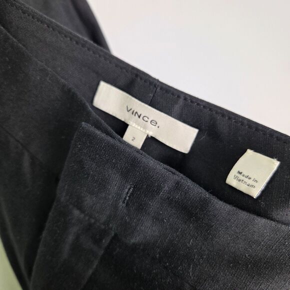 Vince Wide Leg Lyocell Linen Blend Black Pants Size 2 - Picture 7 of 9